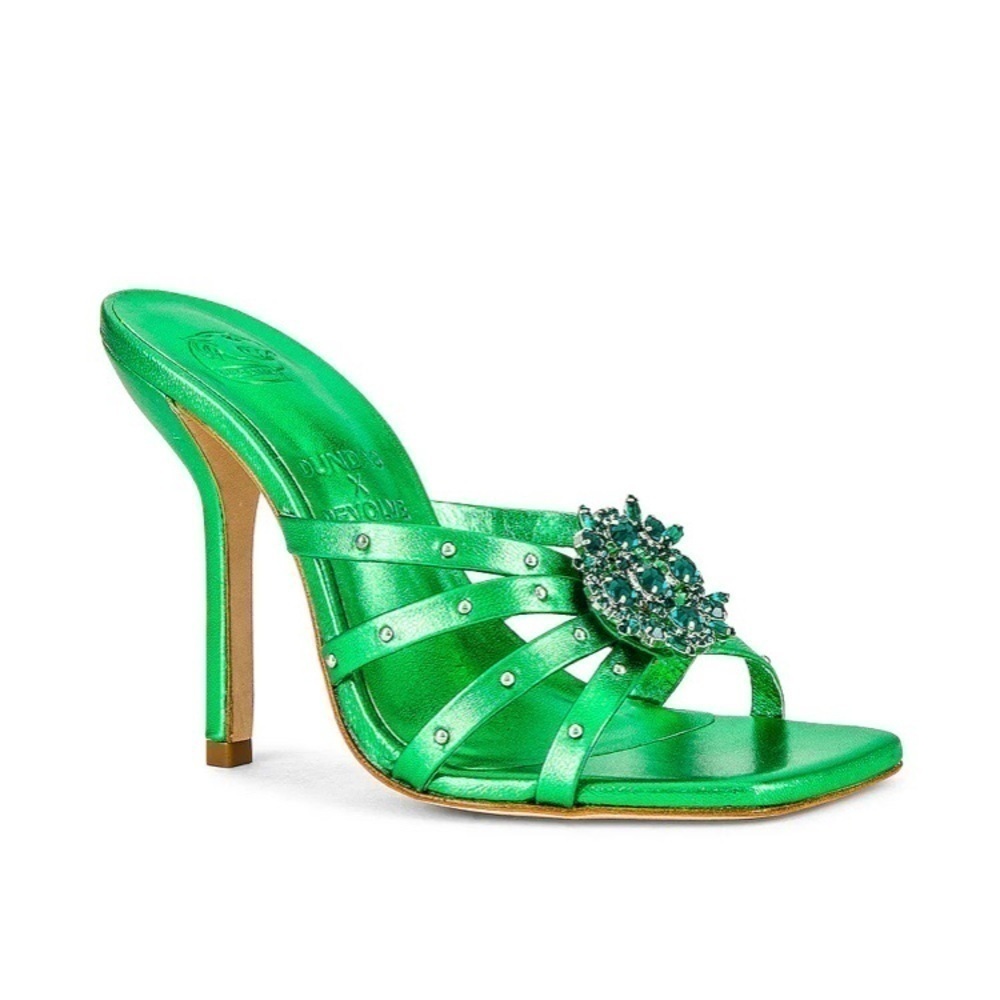 Dundas x Revolve Gem Heel in Green Size 6.5